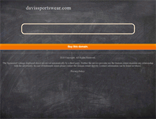 Tablet Screenshot of davissportswear.com